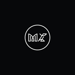 MZ logo MZ icon MZ vector MZ monogram MZ letter MZ minimalist MZ triangle MZ flat Unique abstract logo design  