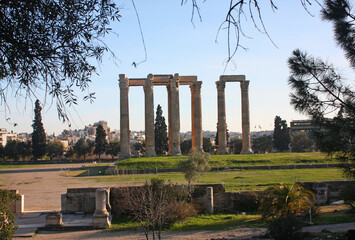 The Temple of Zeus in Athens, Greece