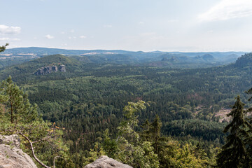 Fototapeta na wymiar Wandern im Elbsandsteingebirge