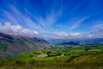 Fototapeta premium landscape with mountains and blue sky