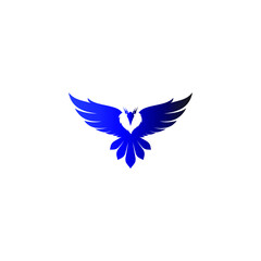 Flying Eagle Modern Logo Design Graphic Concept