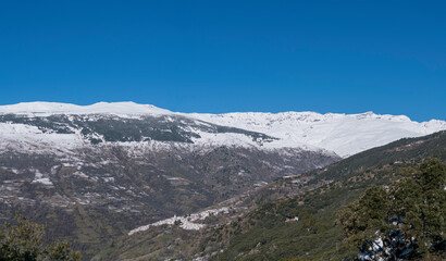 Fototapeta na wymiar Sierra Nevada covered with snow