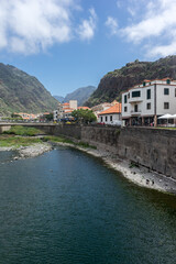 Fototapeta na wymiar River through Ribeira Brava on Madeira Island