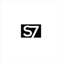 S7 logo S7 icon S7 vector S7 monogram S7 letter S7 minimalist S7 triangle S7 flat Unique abstract logo design  