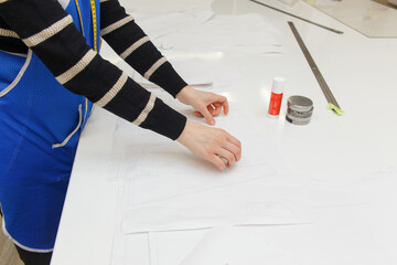 Image of designer hands working in workshop
