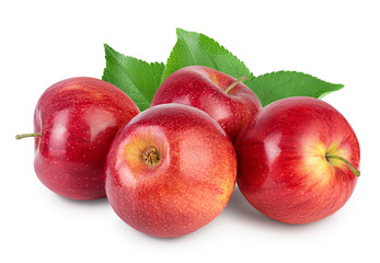 Red apple isolated on white background with clipping path and full depth of field