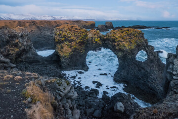 Cliff View Point in Iceland, Gatklettur