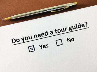 Questionnaire about tourism