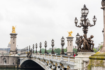 Fototapeta na wymiar Pont Alexandre III Bridge in Paris.