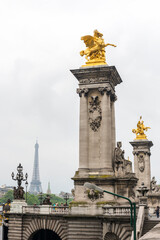 Fototapeta na wymiar Pont Alexandre III Bridge in Paris.
