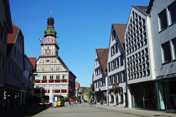 A street in German town Kirchheim unter Teck	