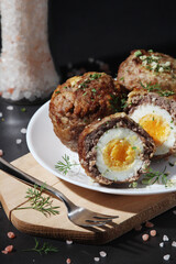 Scottish eggs - national dish of the cuisine of Scotland