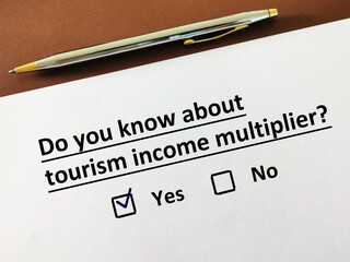 Questionnaire about tourism