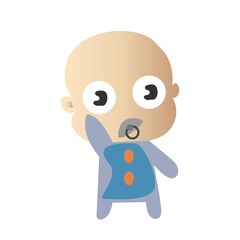 picture, baby on white background, vector