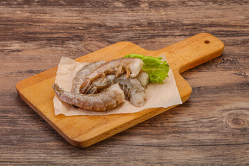 Raw tiger prawn for cooking