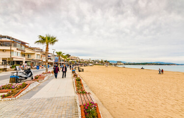 Street view of Didim. Didim is populer destination for summer vacation.