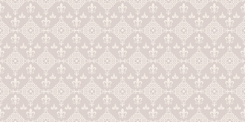 Decorative background pattern, retro style ornament. Seamless wallpaper texture. Vector graphics