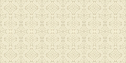 Vintage background pattern. Decorative ornament on a beige background. Seamless wallpaper texture. Vector graphics