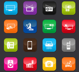 Home appliances icons set