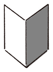 初心者マークの手描き線画ベクターイラスト