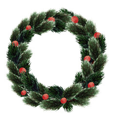 Christmas decoration wreath, evergreen branches, pine, berries, Christmas wreath