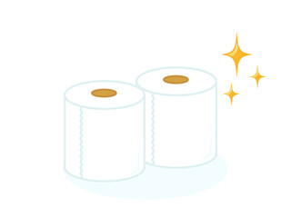 トイレットペーパーのベクターイラスト　トイレ用品
