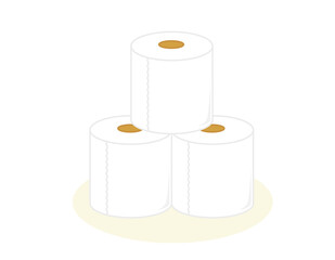 トイレットペーパーのベクターイラスト　トイレ用品