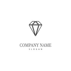 Naklejka premium Diamond Logo Template vector icon