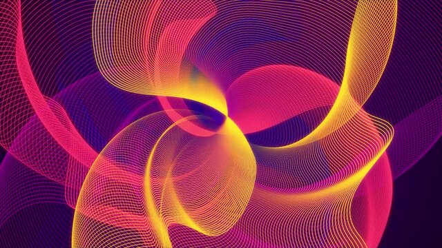 Insanely Beautiful Colored Psychedelic Trippy Radio Waves Relaxing Background Loop 4K Video