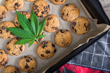 Fresh Cannabis Butter Cookies with Chocolate Chips