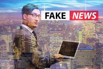 Fake news concept in information manipulation concept