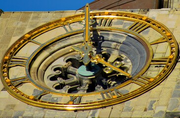 clock work of a bell tower