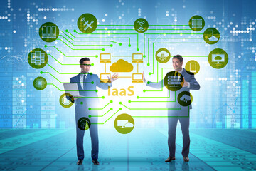 Businessman in infrastructure as a service concept