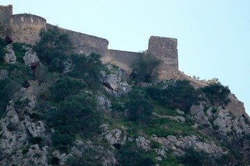 Fototapeta na wymiar Landscape with Xativa fortress castle on the mountain, Spain