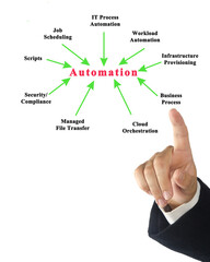man presnting Diagram of Automation
