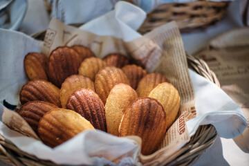 Bread baked in baskets