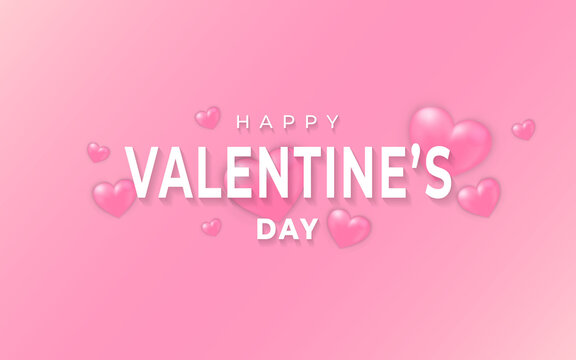 Valentine's day background template for banner, party flyer, poster & brochure.