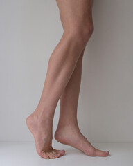 beautiful woman legs with no retouch