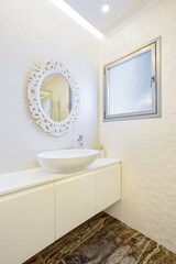 Modern Bathroom Interior With Bathtub