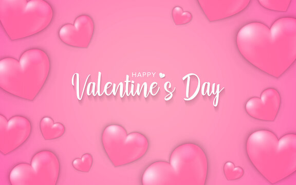 Valentine's day background template for banner, party flyer, poster & brochure.