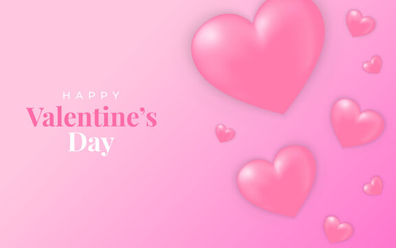 Valentine's day background template for banner, party flyer, poster & brochure.