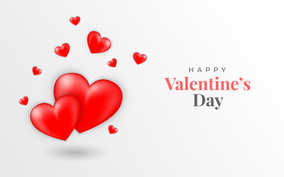 Valentine's day background template for banner, party flyer, poster & brochure.