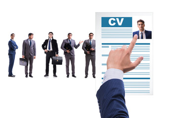 Recruitment and employment concept with businessman
