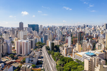 Elevated President João Goulart, earthworm, in the Santa Cecilia neighborhood in São Paulo,...