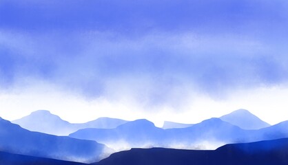 mountain landscape with clouds