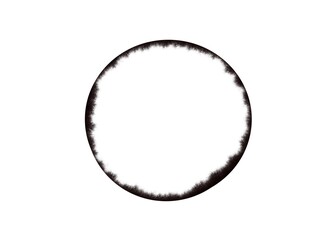 Drawing in black ink in a circular motion, black and white liner represents an endless cycle of life. 2D illustration. 