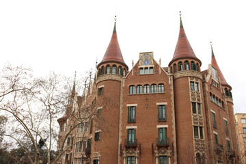 Fototapeta na wymiar Casa de Les, Terradas House-Spikes House, Barcelona, Spain