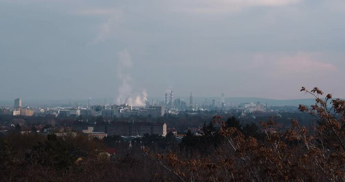 City view with industry building.