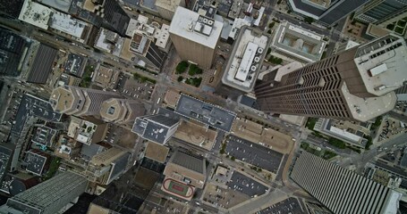Denver Colorado Aerial v36 wide angle vertical flyover downtown buildings and Lodo area - DJI Inspire 2, X7, 6k - August 2020