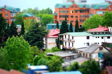 Urban landscape in miniature. Sochi, Russia